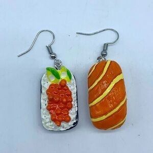NEW sushi salmon earrings